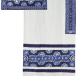 טלית רקמה מלאה כחול - Tallit embroidery